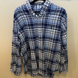 Mens Long-sleeves Bottom Down Polo